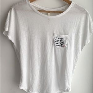 SOLD! Aeropostale Live Love Dream White Short Sleeve Pocket T-Shirt in Size XS
